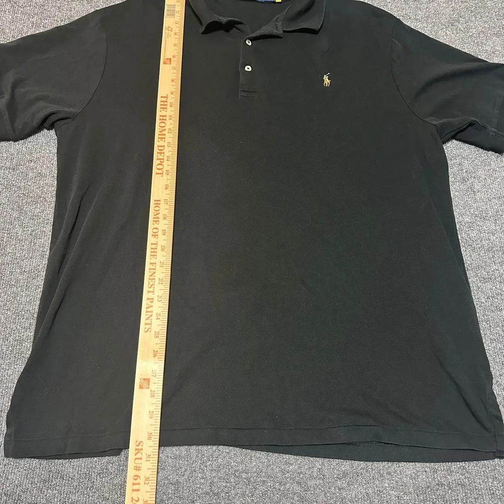 Polo Ralph Lauren Mens Big & Tall 2XB Black Short Sleeve Classic Fit Polo Shirt